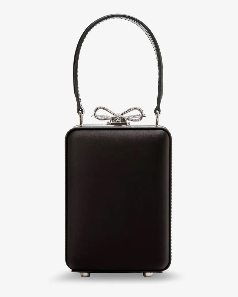 Self-Portrait Women's Satin Shoulder Bag With Crystals Black Satin-Crystal Satin/crystal Black
