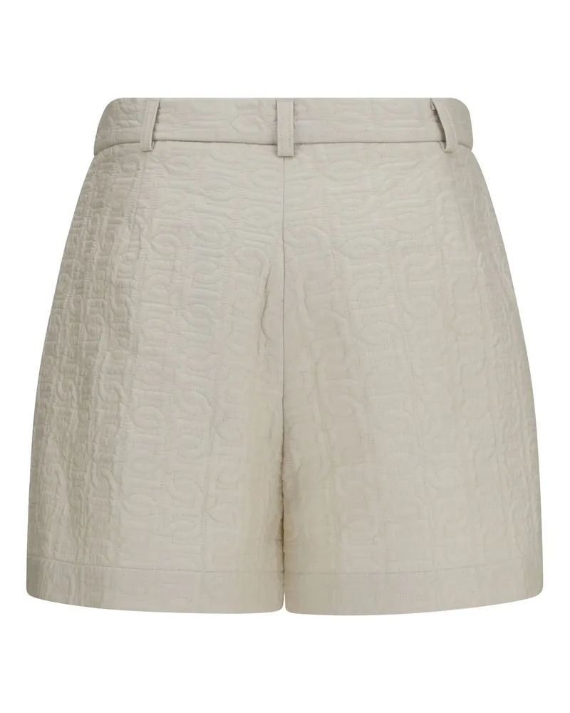 Moncler Women's Shorts Logo Light Beige Polyamide Beige