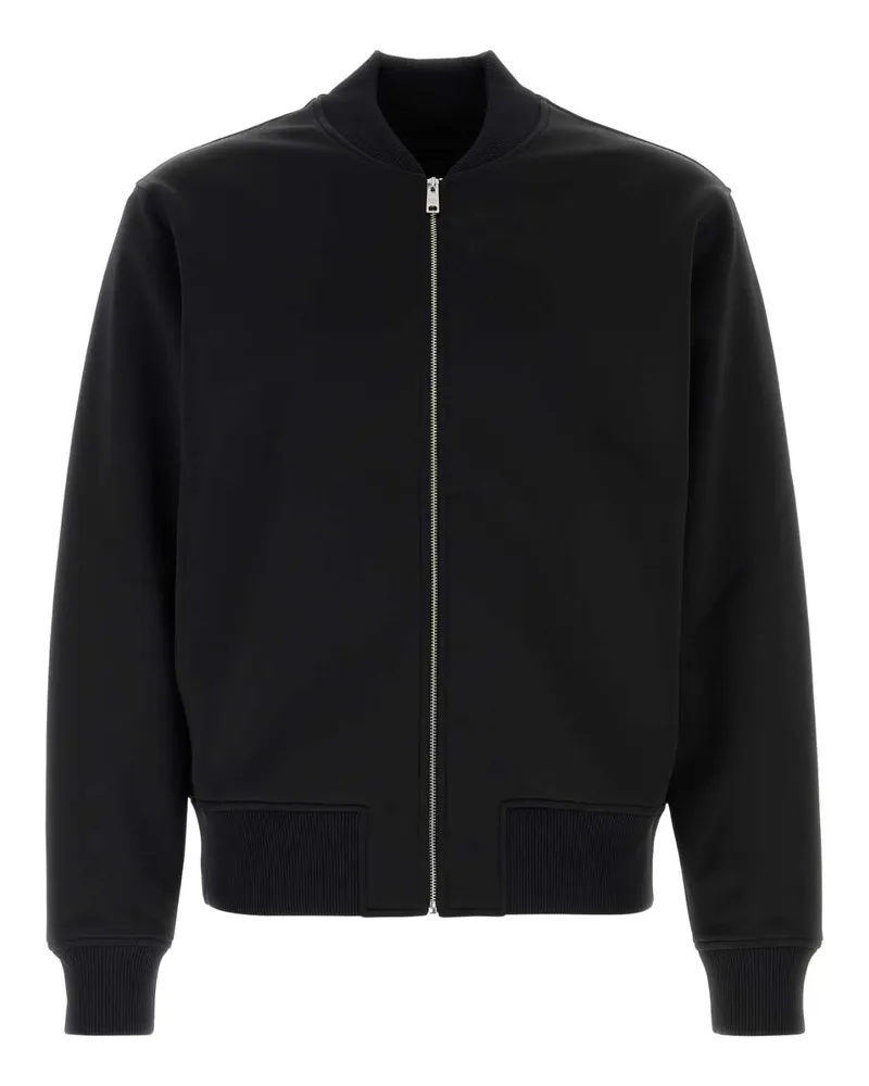 Prada Stretch Polyester Bomber Jacket — Black Black