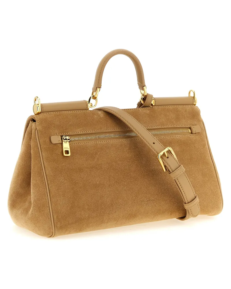 Dolce & Gabbana Sicily Shoulder Bag — Beige Beige