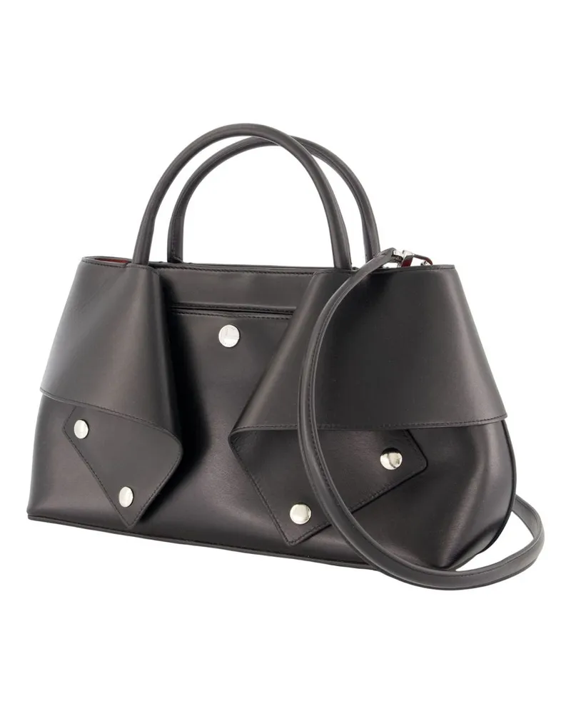 Totême Women's Small Mercer Shopper Bag -  Leather Black Calfskin Totes-Shopping-Bags Black