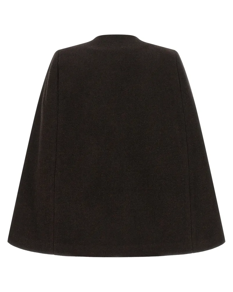 Ganni Alamari Cape — Brown Brown