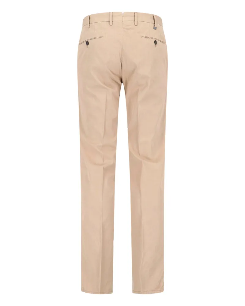 PT TORINO Men's Trousers Brown Lyocell Beige