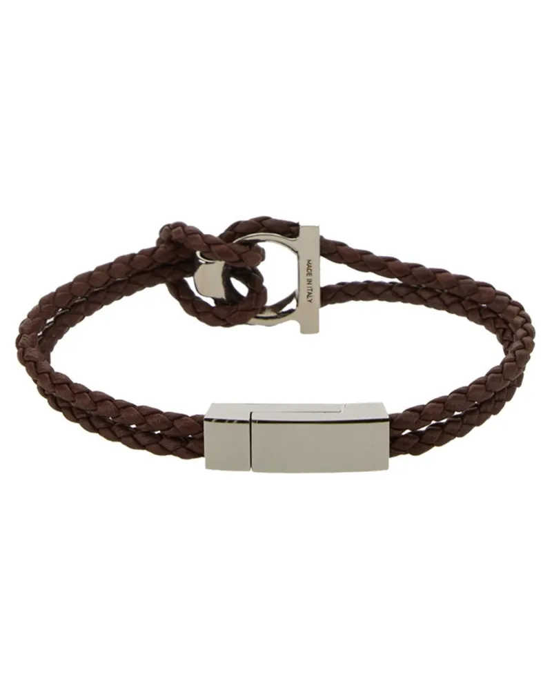 Ferragamo Gancini Bracelet — Brown Brown
