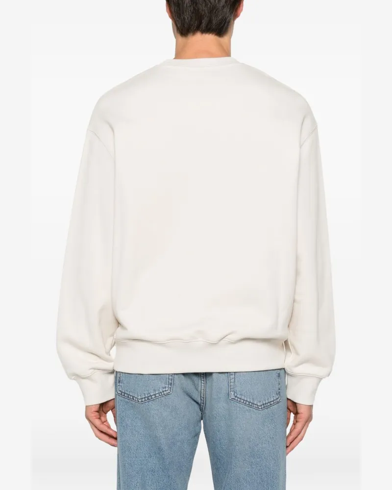 Kitsuné Fox-Patch Cotton Sweatshirt — Beige Beige