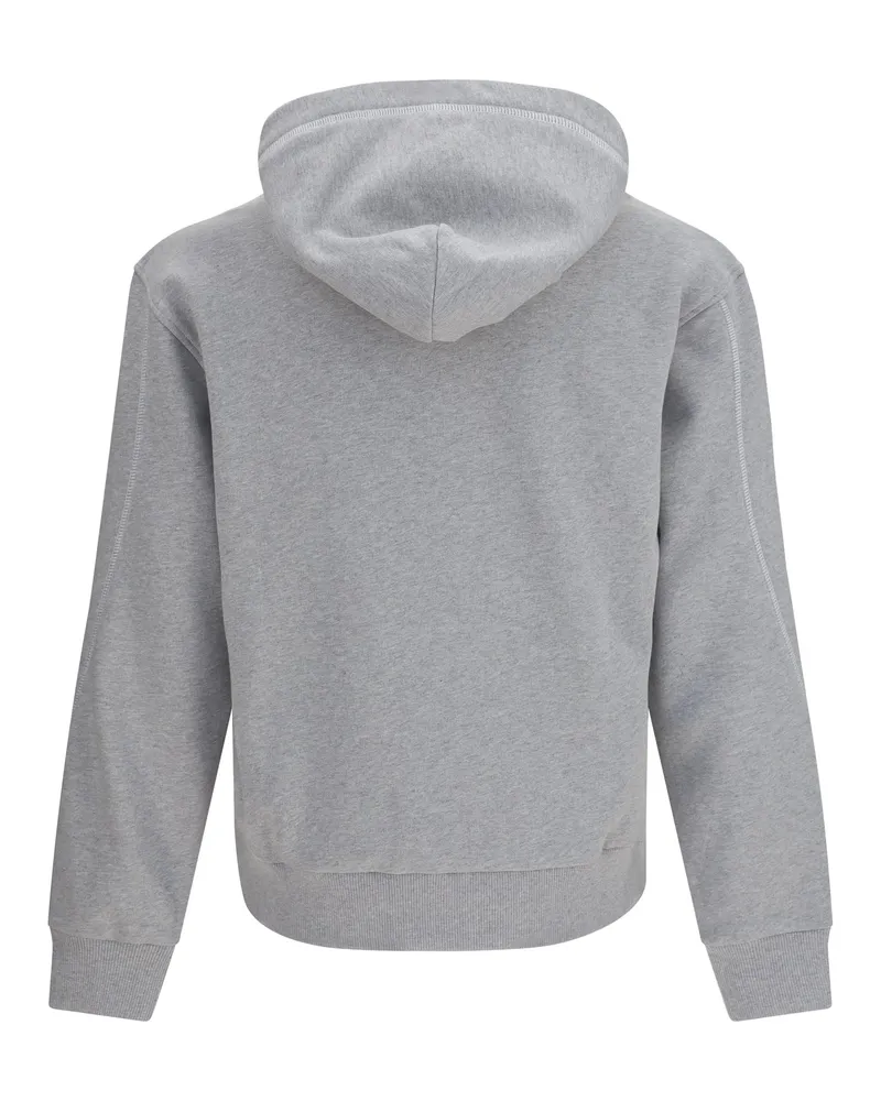 Givenchy Men's Cotton Hoddie Light Grey Melange Sweatshirts Sweater Gray