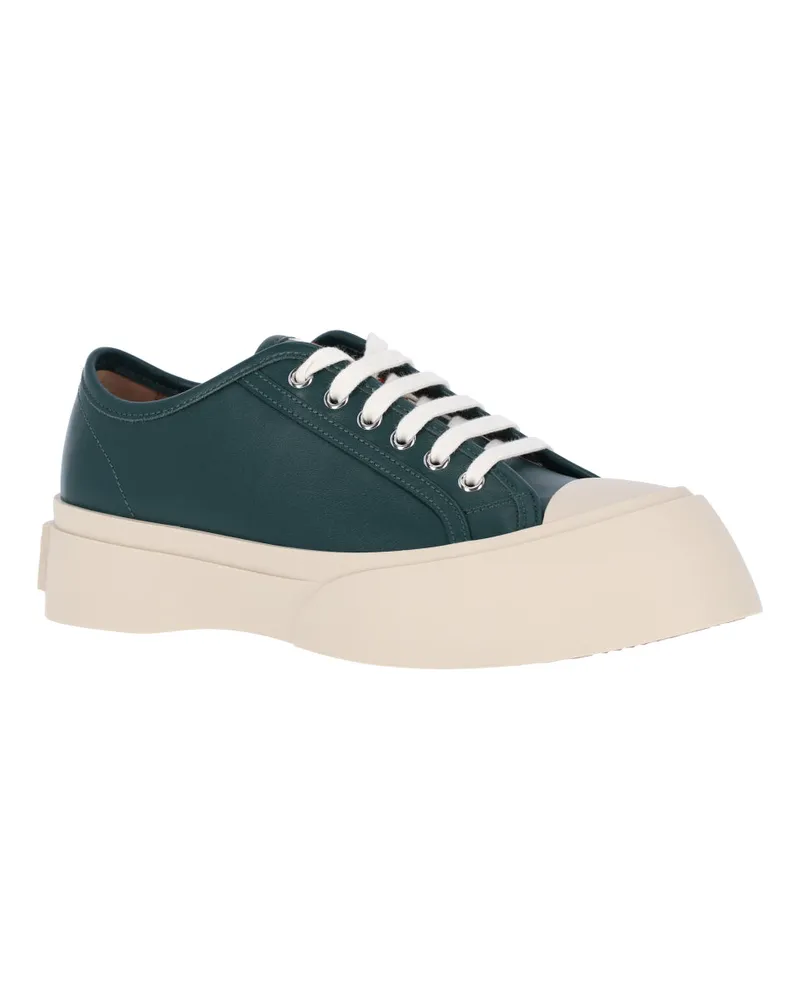 Marni Men's Sneakers Green Upper: Calf Leather Green