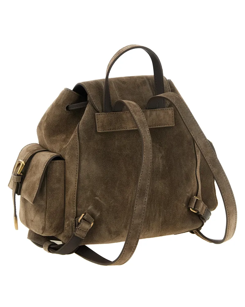Brunello Cucinelli Suede Backpack — Brown Brown