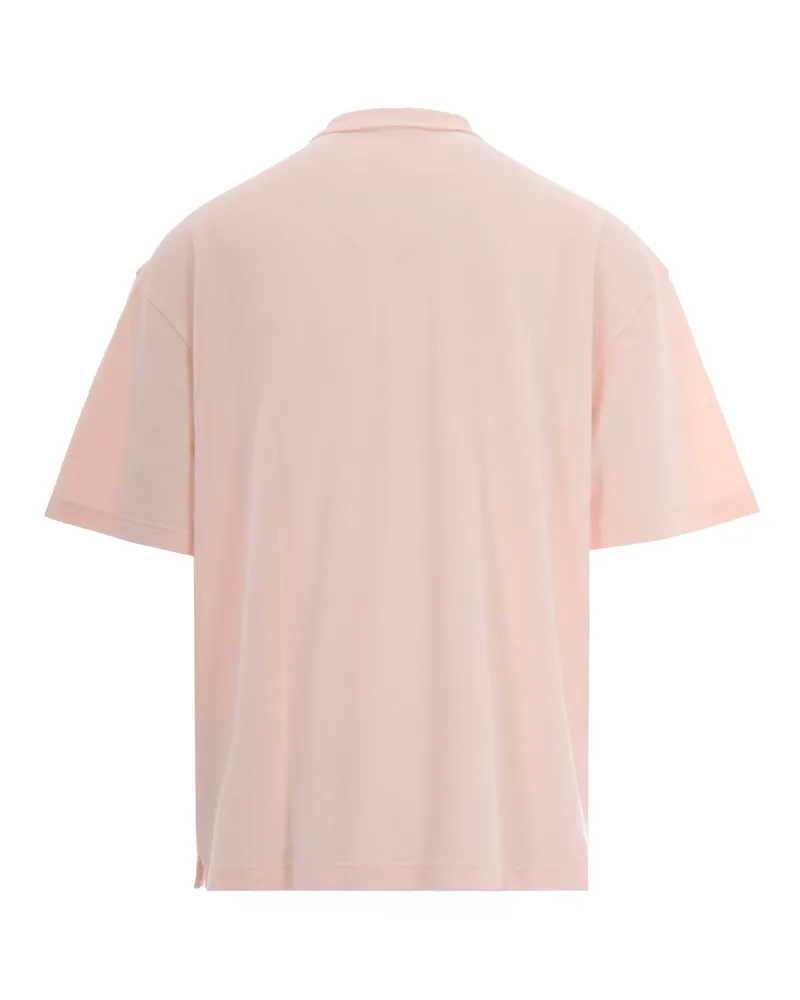Kitsuné Men's Polo Shirt Oversized Mauve Cotton T-shirts And Polos 