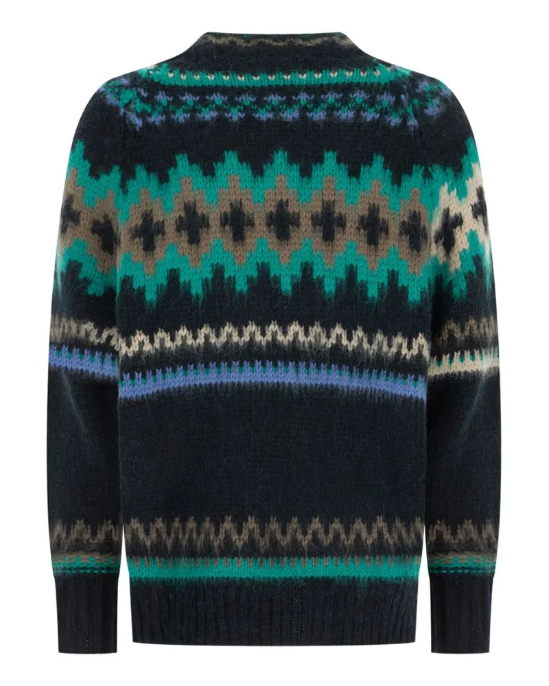 Paul Smith Jacquard-Patterned Sweater — Black Black