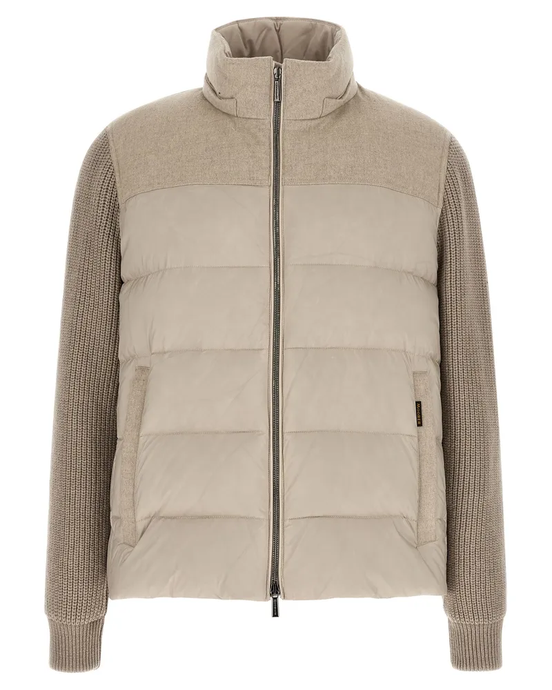 MOORER Men's Beige Wool Full-Length Jacket Clothing Beige