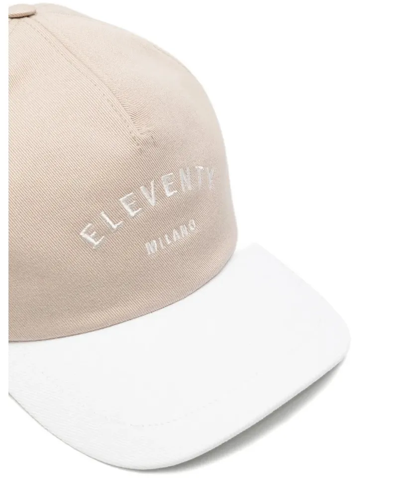 Eleventy Men's Two-Tone Baseball Cap Ss26 M Beige
