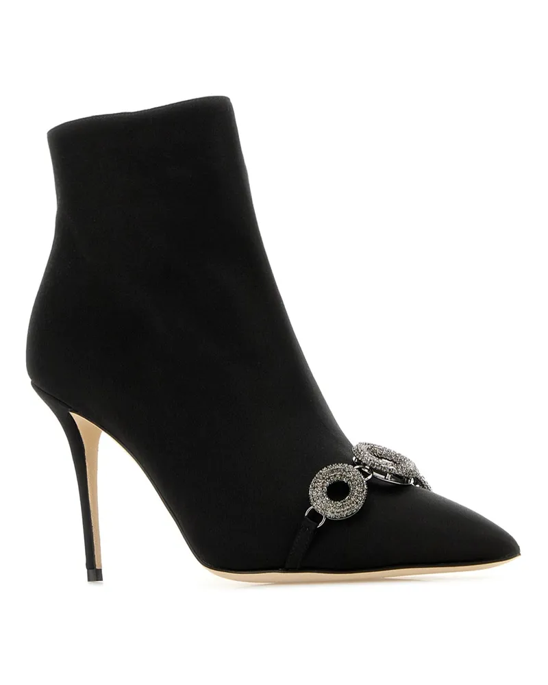 Manolo Blahnik Balvisa3242838 Blck Fabric ( Vi Stivali Boot Black