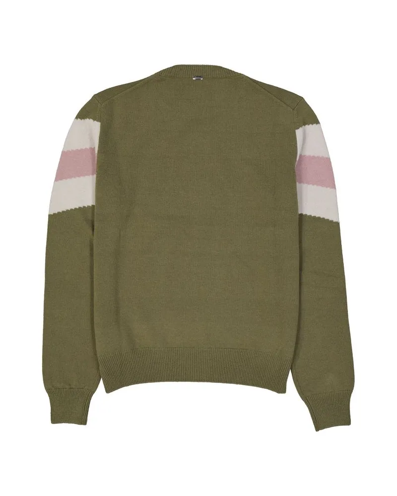 Herno Men's Bicolor Wool Sweatshirt Clothing Green