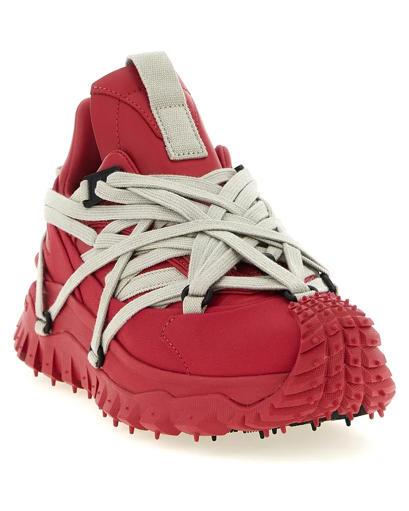Rick Owens Women's Multicolor Cowhide Athletic Sneakers Red