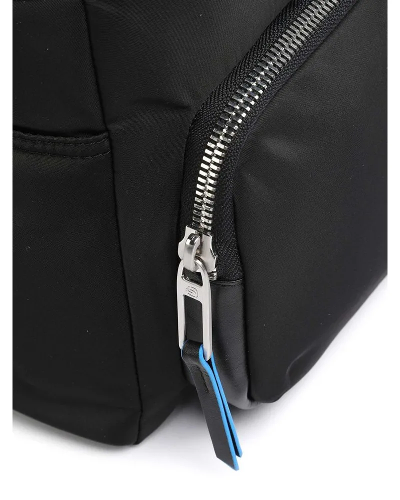 Piquadro Women's Backpack Black Recycled Nylon Bags - Backpacks Black