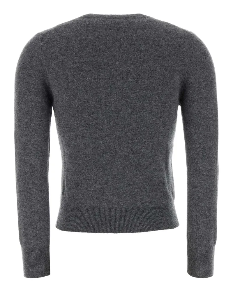 Miu Miu Women's Dark Grey Wool Sweater Ardesia Exterior: Virgin Maglie Gray
