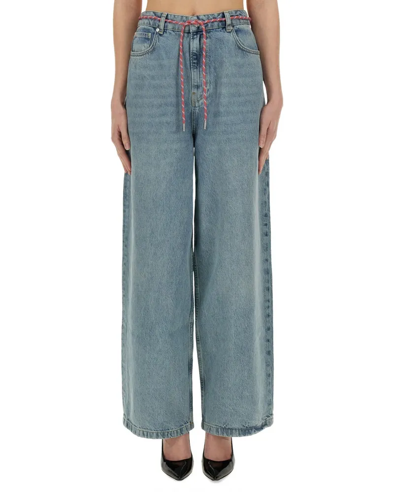Moschino Wide Fit Denim Jeans — Blue Blue