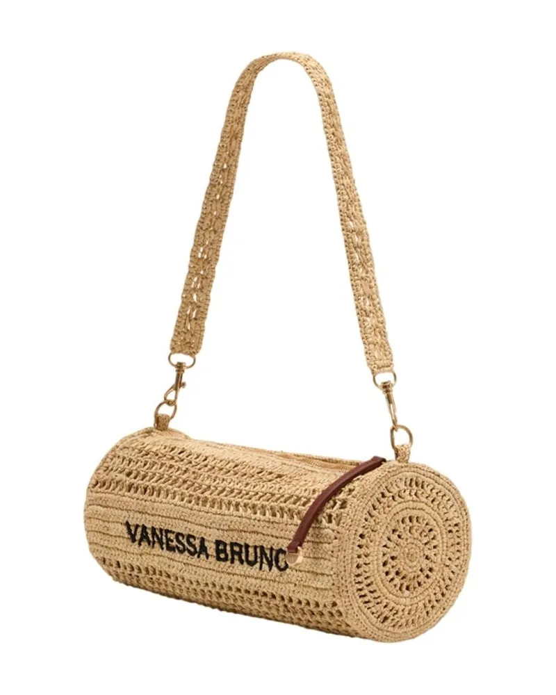 Vanessa Bruno Women's Raffia Crochet Shoulder Bag Beige Beige