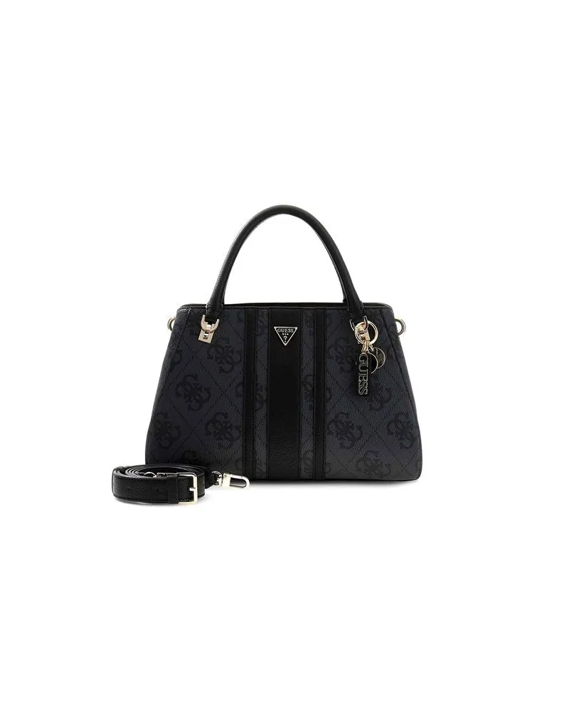 Guess Women's Satchel Bag Coal Logo Polyurethane - Satchel-Bags Black