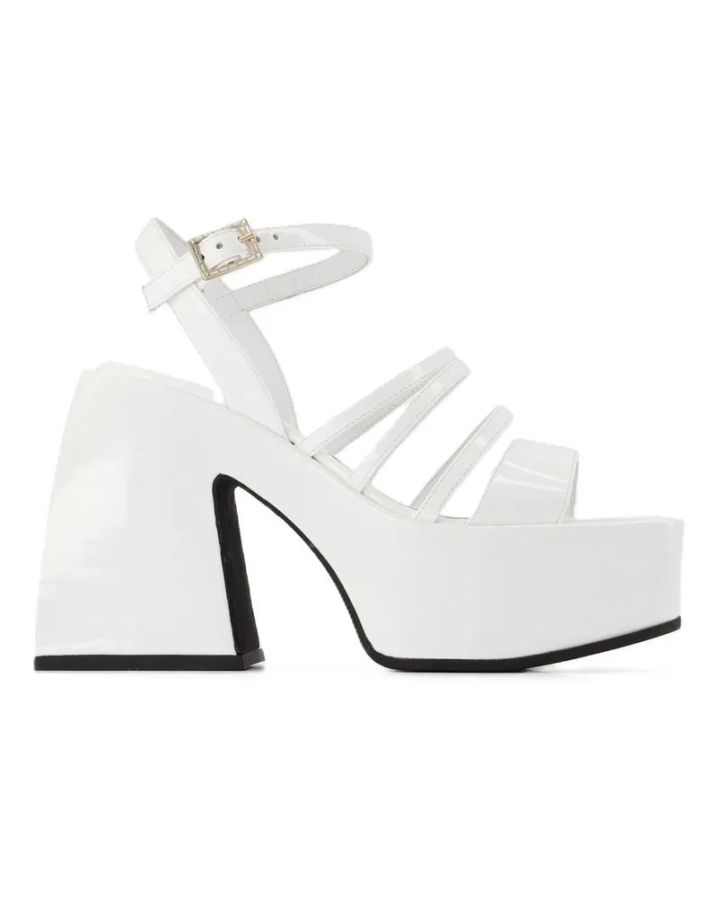 NODALETO Women's Bulla Chibi Heel White Leather White