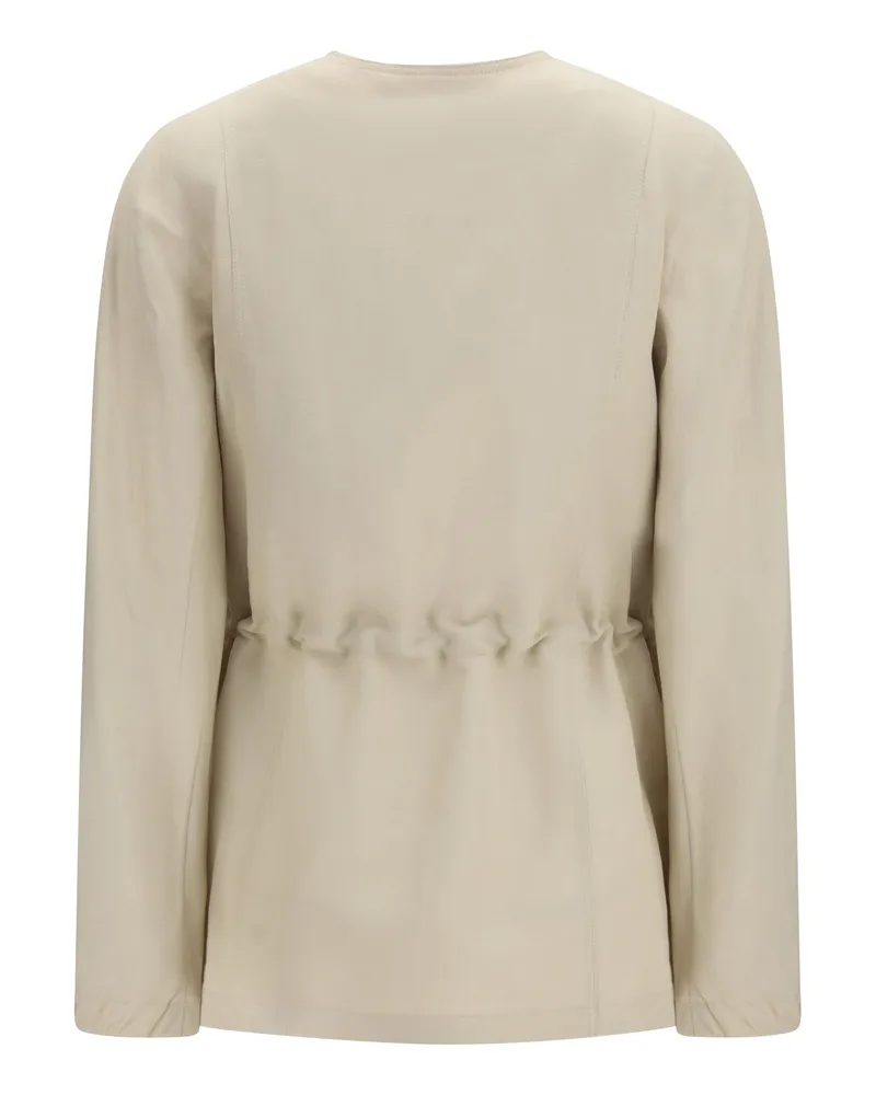 Max Mara Women's Carezza Jacket Linen And Silk Blend Beige Beige