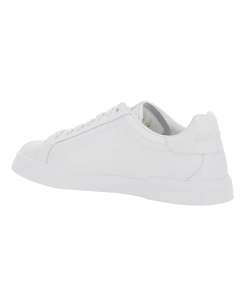 Dolce & Gabbana Men's Sneaker Portofino Light White Leather Cotton Trainers White