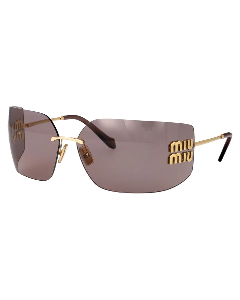 Miu Miu Women's Sunglasses Gold Metal Gold