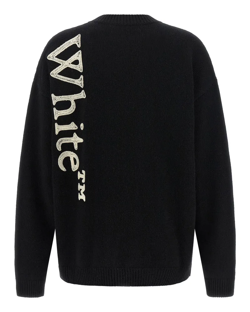 OFF-WHITE Embroidered Logo Sweater — Black Black