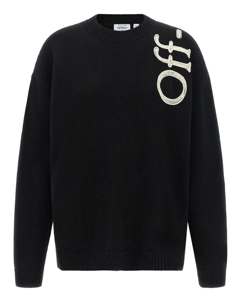 OFF-WHITE Embroidered Logo Sweater — Black Black