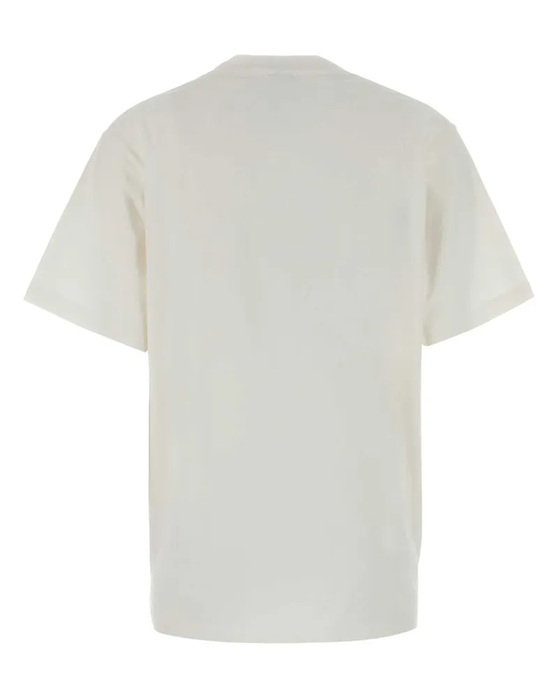 SPORTY & RICH Women White Cotton T-Shirt Whitelightnavy Exterior Exterior: T-shirts And Polos White