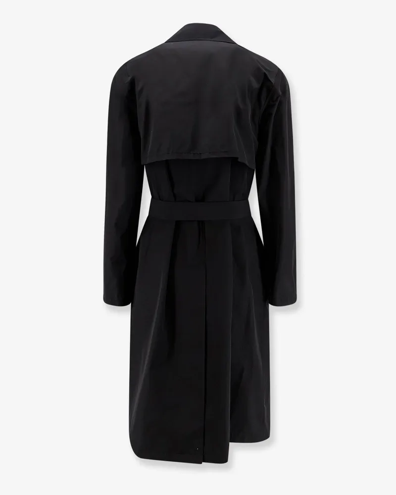 Hevò Men's Trench Coat Motolese Polyester-Cotton Black Black