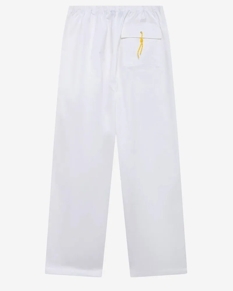 AUTRY Men Nylon Pants With Logo White Polyester Trousers White