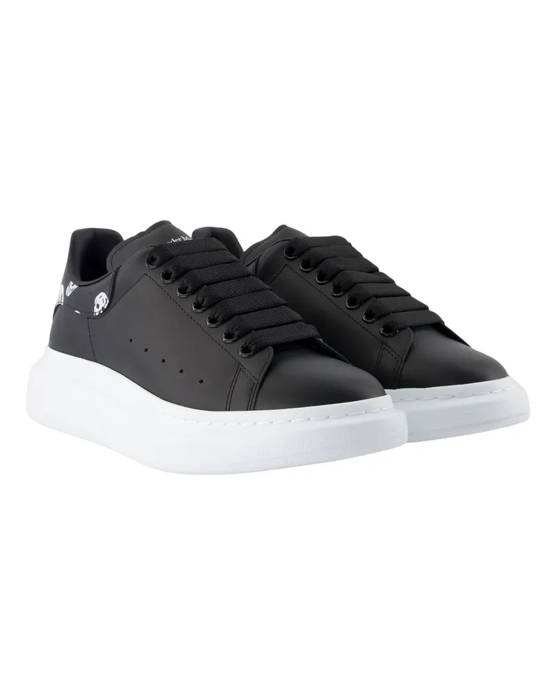 Alexander McQueen Men's Oversized Sneakers -  Leather Multicolor Calfskin Shoes Black
