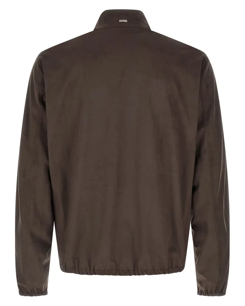 Herno Men's Brown Polyester Jacket Clothing Brown