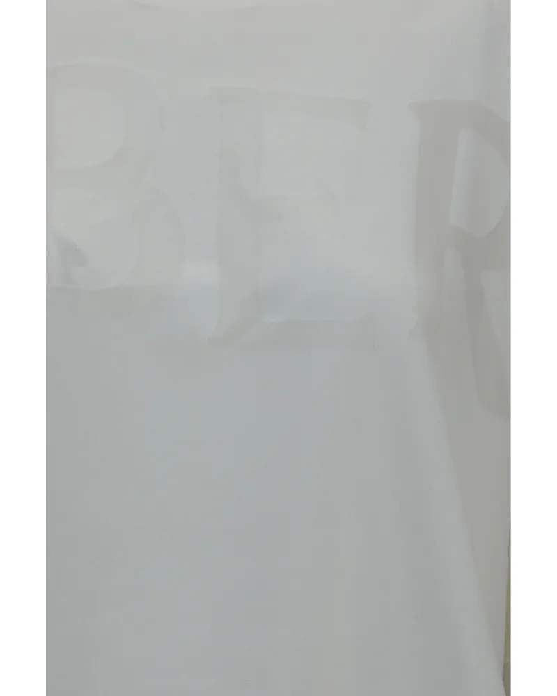 Burberry Women's T-Shirt Logo Cotton Chalk T-Shirts & Jerseys White