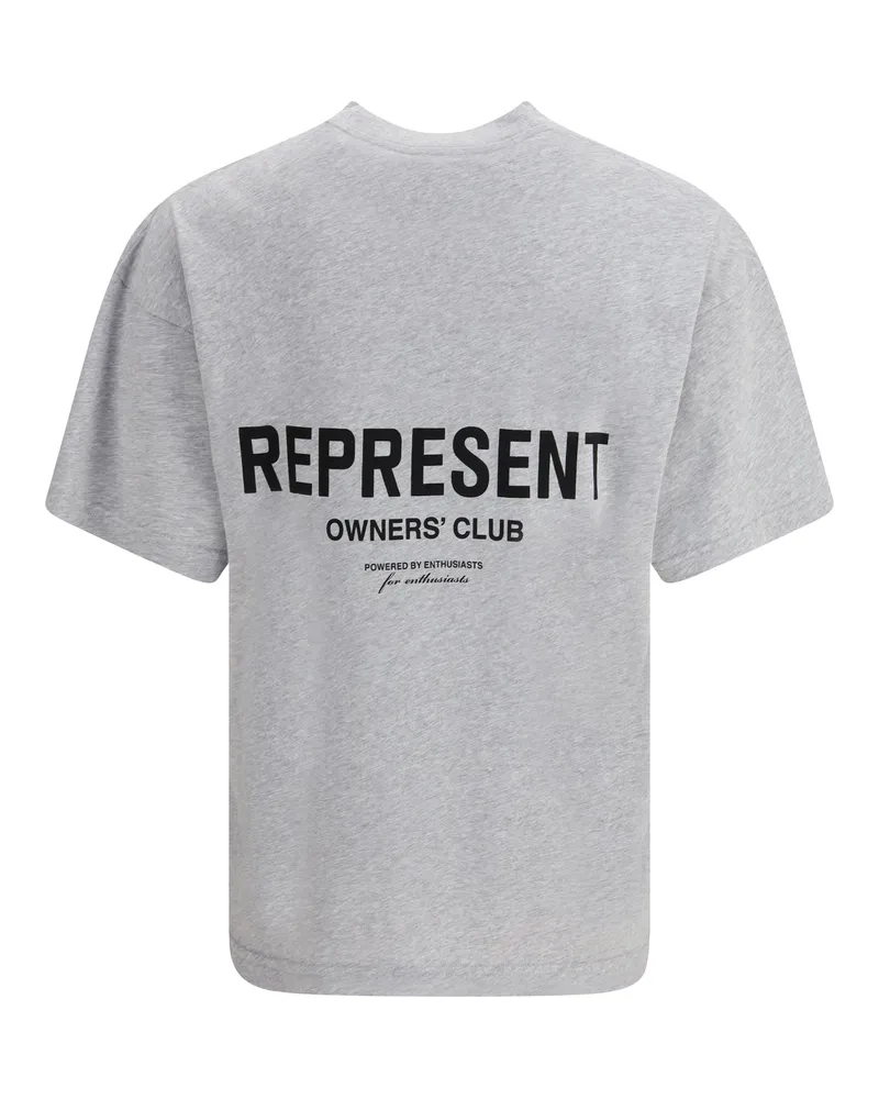 REPRESENT Logo-Printed Cotton T-Shirt — Gray Gray