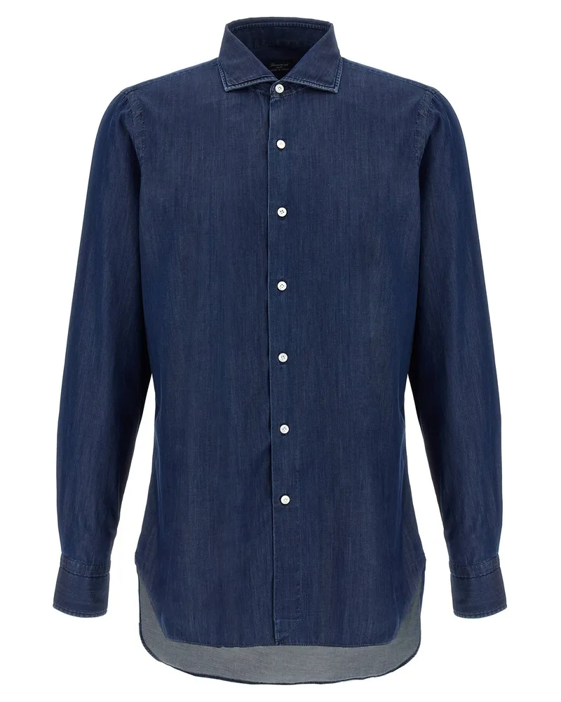 Finamore 1925 Napoli Shirt — Navy Navy