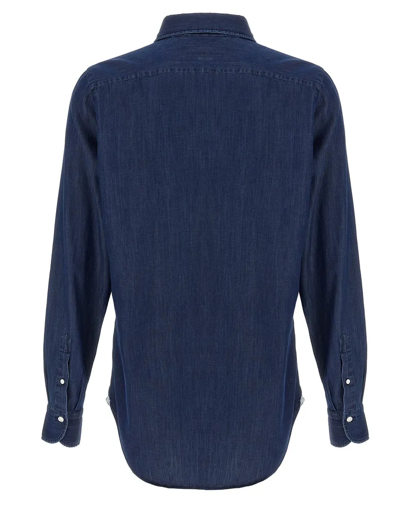Finamore 1925 Napoli Shirt — Navy Navy