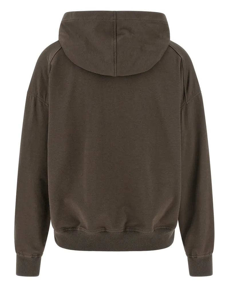 Brunello Cucinelli Women Brown Cotton Hoodie Clothing Brown