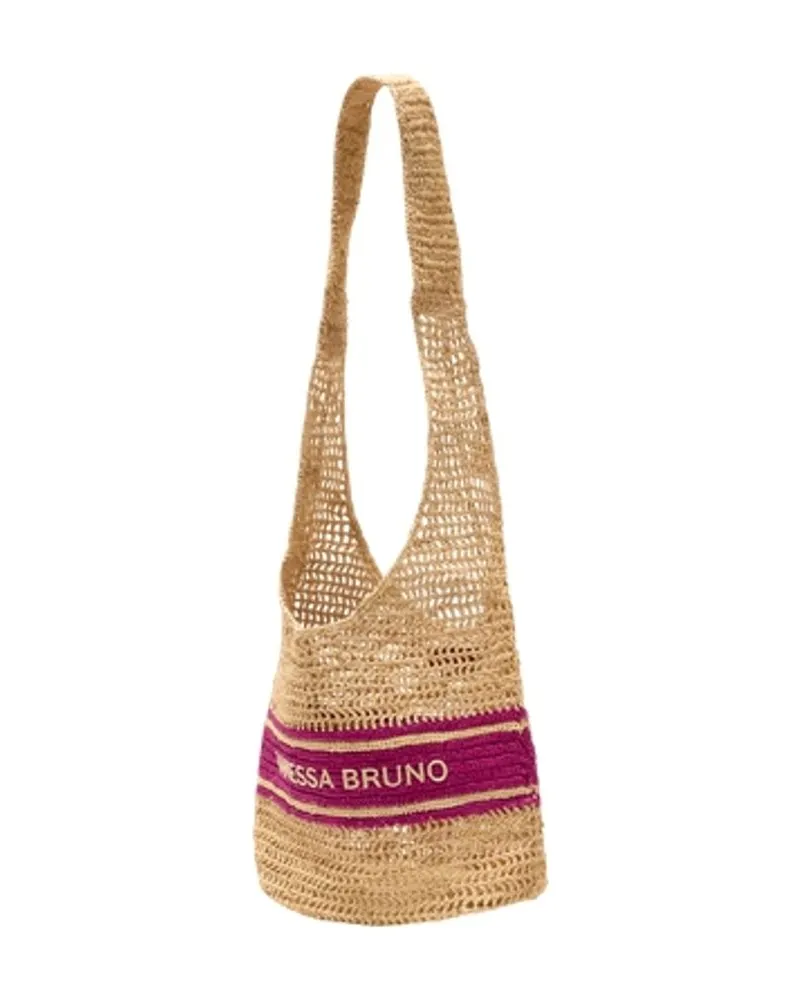 Vanessa Bruno Women's Hobo Shoulder Bag -  Raffia Multicolor Shoulder-Hobo-Bags Beige