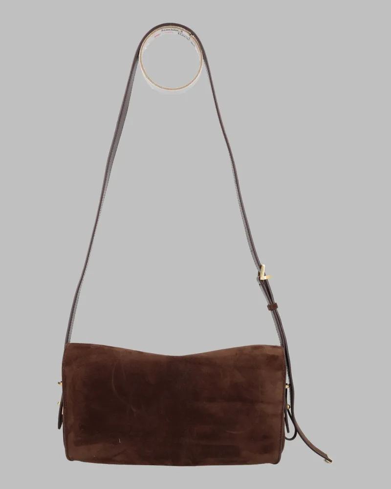 Balenciaga Women's Shoulder Bag Le 7 Medium Brown Leather Brown