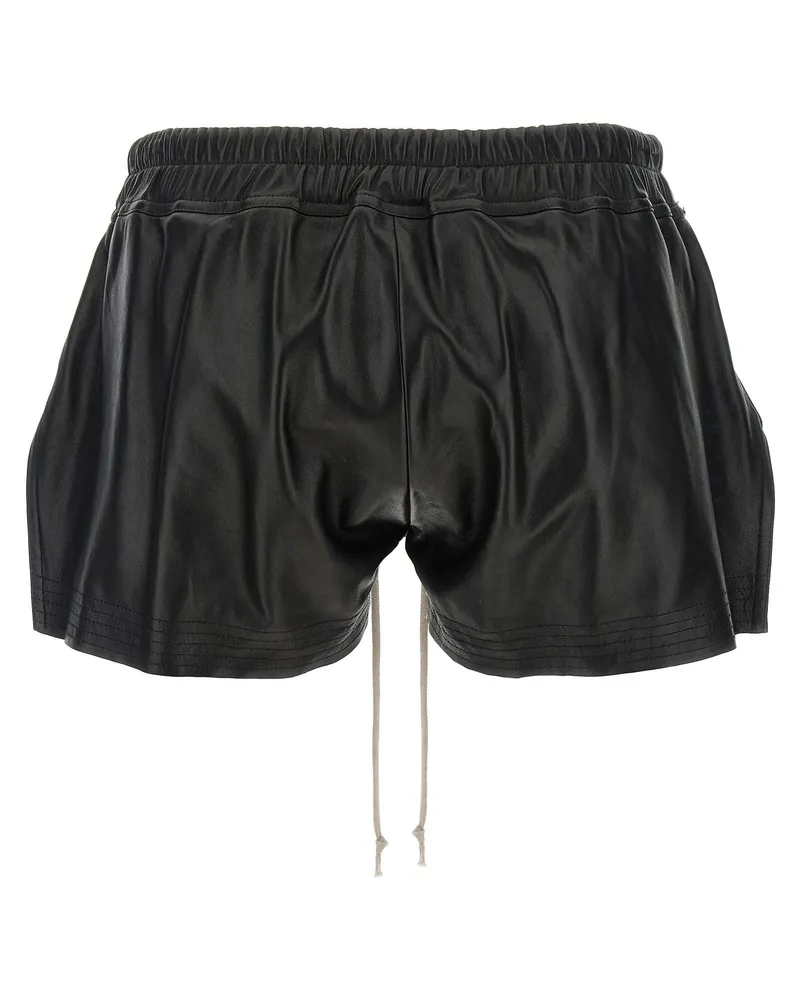 Rick Owens Women's Black Lamb Leather Bermuda Shorts Black