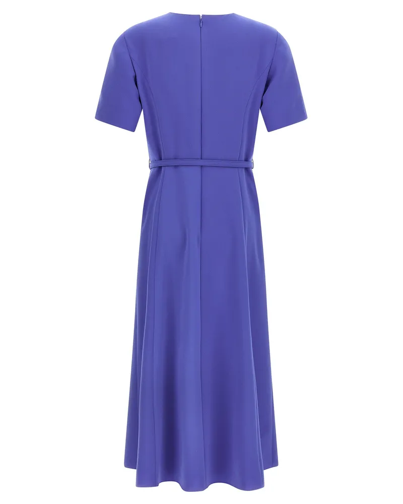 Carolina Herrera New York Draped Stretch Crêpe Midi Dress — Blue Blue