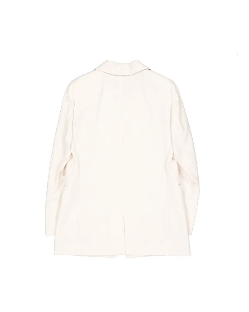 Brunello Cucinelli Women's White Virgin Wool Blazer Clothing White