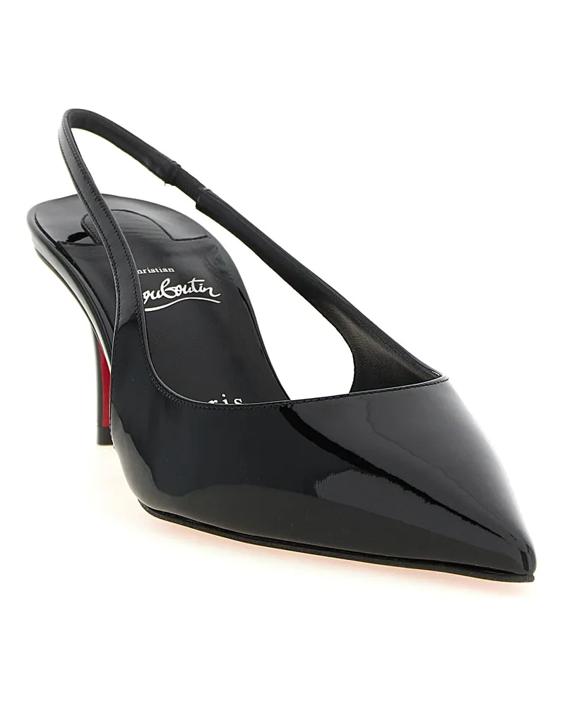 Christian Louboutin Patent Calfskin Slingback Pump — Black Black
