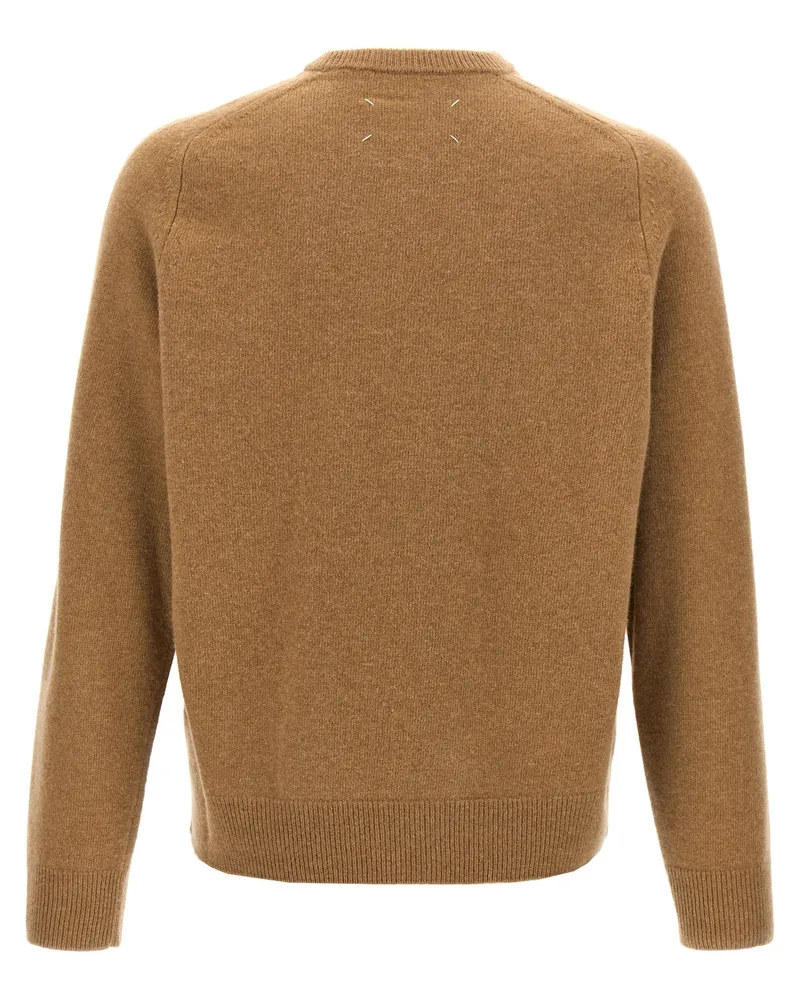 Maison Margiela Wool Crew Neck Sweater — Camel Camel