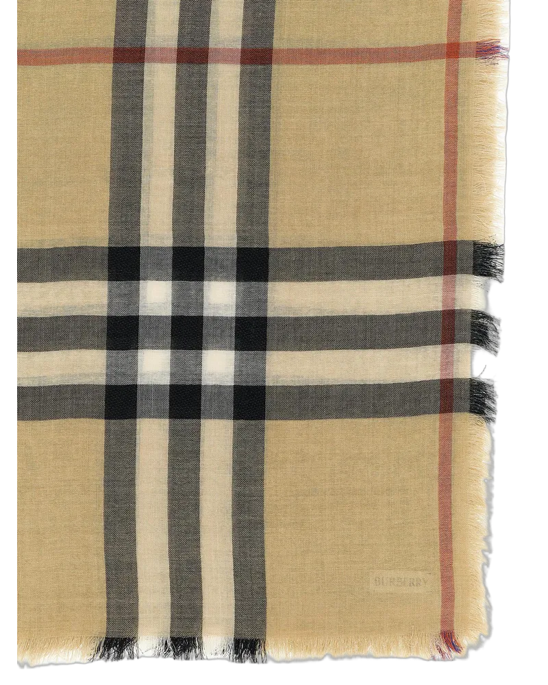 Burberry Men's Beige Wool Foulard Accessory Beige