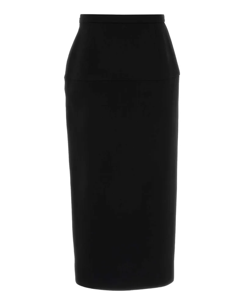 Valentino Garavani Women's Black Wool Skirt Nero Gonne Black