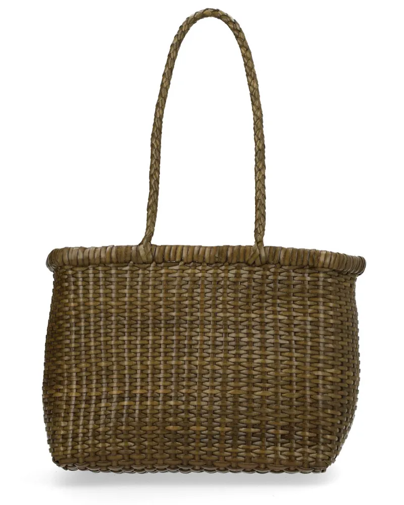 Dragon Diffusion Women's Shoulder Bag B Weave Green Leather Green